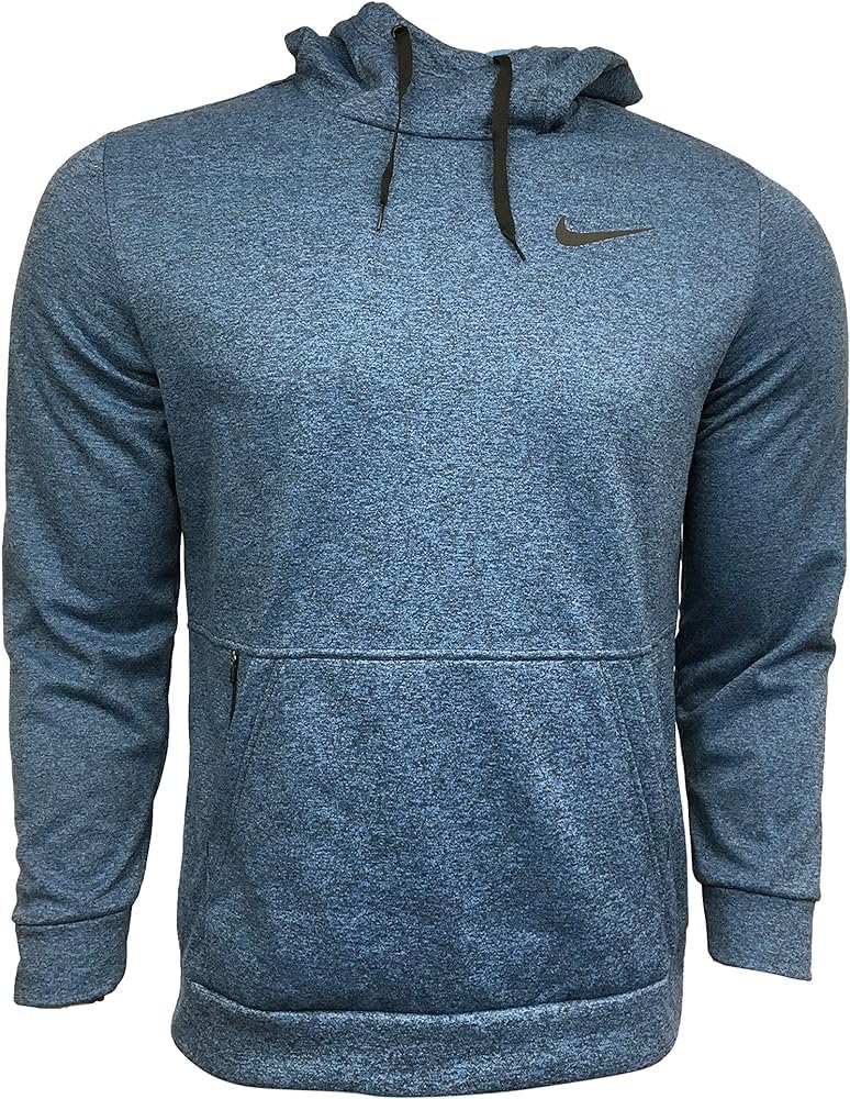 Nike Men's Therma Training Hoodie (as1, alpha, x_l, regular, regular, Hydrogen Blue/Black, X-Large)