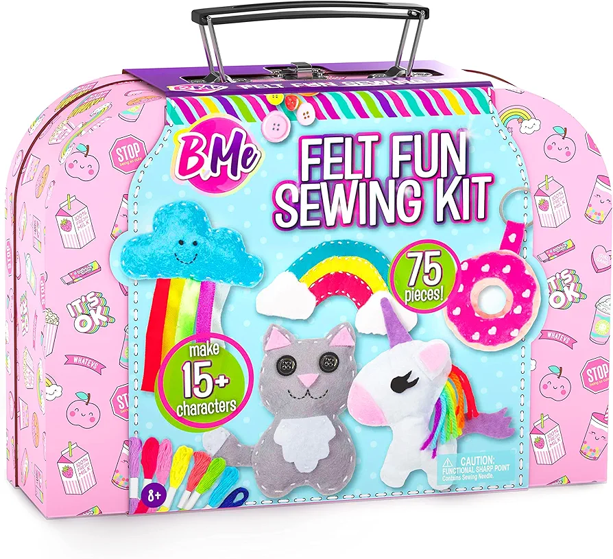 Creative Kids Felt Sewing Kit - Craft 15+ Characters - Fun DIY Kit for Kids 8+ - Creative Sewing Craft Set