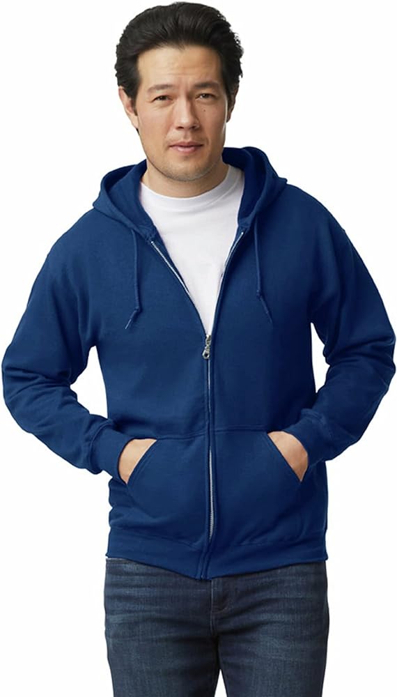 Gildan Unisex adult Fleece Zip Hoodie Sweatshirt, Style G18600, Multipack