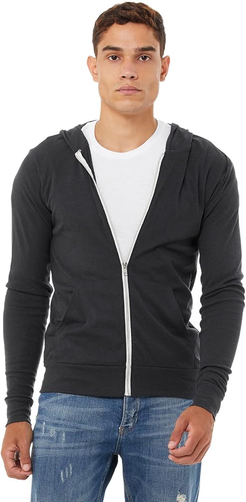 Bella + Canvas Unisex Triblend Full-Zip Lightweight Hoodie