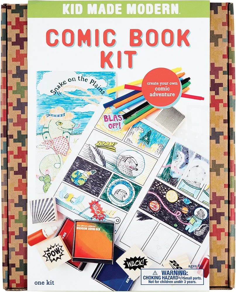 Kid Made Modern Craft Set Comic Book Kit - Kids Arts and Crafts Toys, Storytelling for Kids