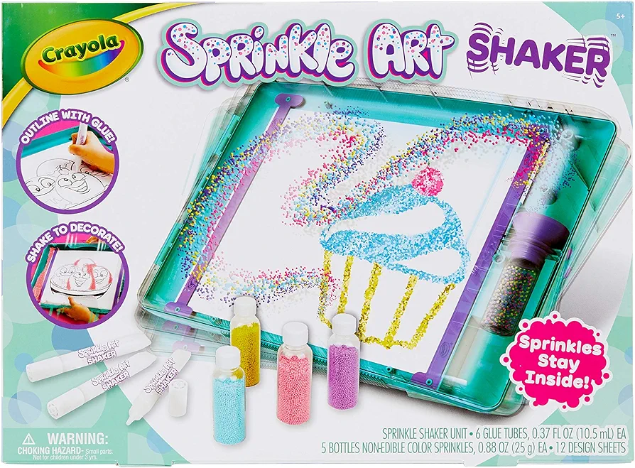 Crayola Sprinkle Art Shaker, Rainbow Arts and Crafts, Gifts for Girls & Boys, Ages 5, 6, 7, 8