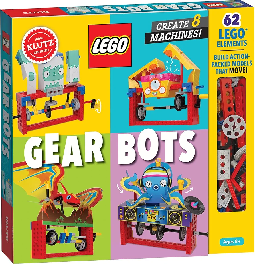 Klutz Lego Gear Bots Science/STEM Activity Kit for 8-12 years