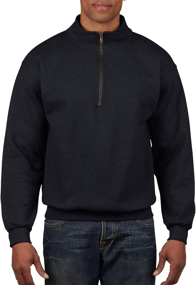 Gildan Unisex-Adult Fleece Quarter-Zip Cadet Collar Sweatshirt, Style G18800