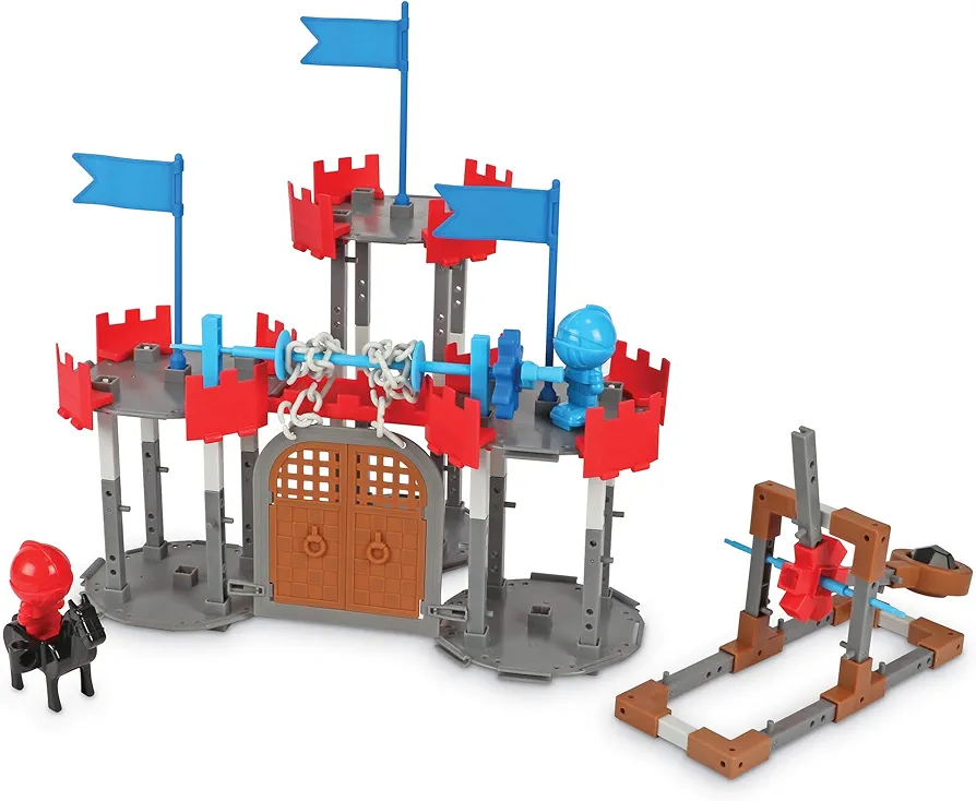 Learning Resources Engineering & Design Castle Set, STEM, Critical Thinking, Problem Solving, and Early Engineering Skills Toy, 123 Pieces, Ages 5+