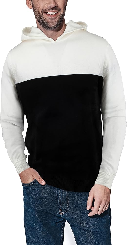 X RAY Mens Hoodies Long Sleeve Sweater For Fall, Basic Stretch Hooded Pullover Sweatshirts for Men