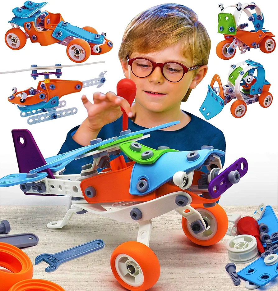 6 Year Old Boy Gift - 5 in 1 STEM Toys for Boys Kids Age 8-12 - 6-8 Year Old Boy Building Kit Educational Toys for - 8 Year Old Boys Birthday Gift - Best Toys Boys 8-10 - Idea for Toys Gift