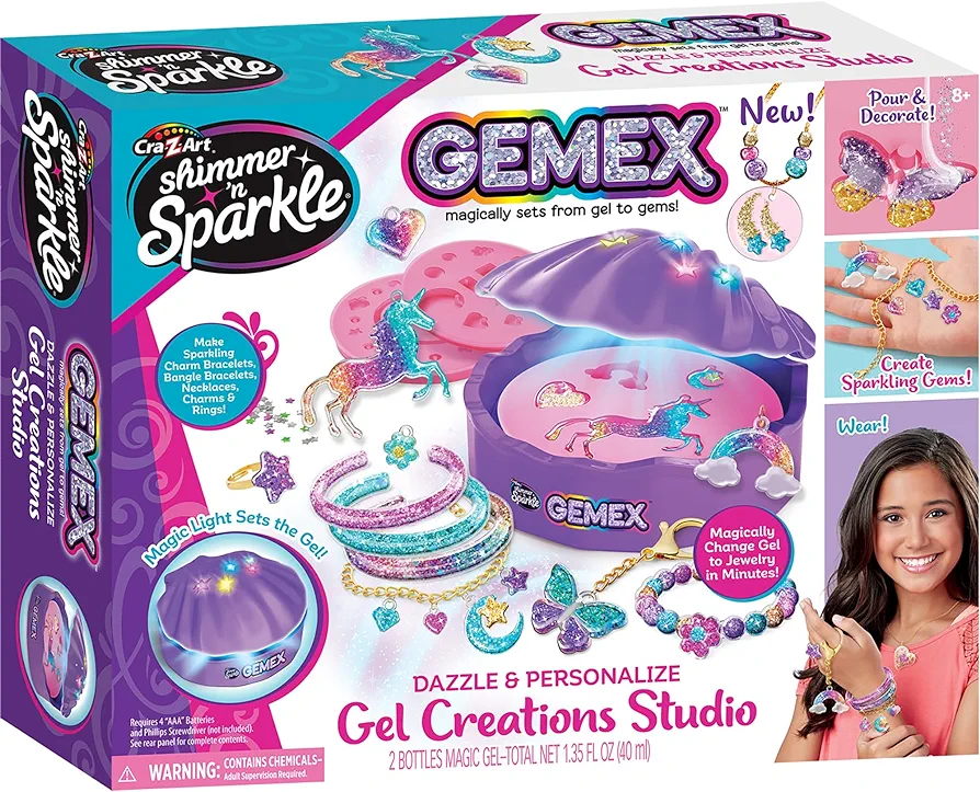 Shimmer ‘n Sparkle Gemex Gel Creations Studio Magic Shell Gel to Gems Playset