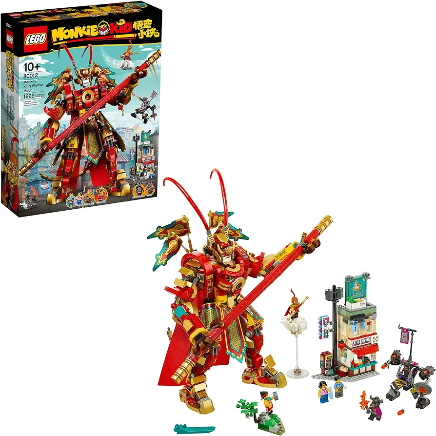 LEGO Monkie Kid: Monkey King Warrior Mech 80012 Toy Building Kit (1,629 Pieces)