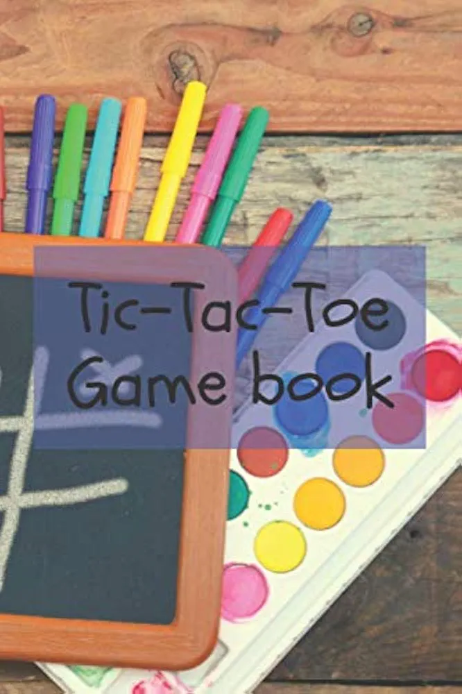 Tic-Tac-Toe Game book - fun game for kids and adults - template with grid and score - learn or teach your strategy - gift idea for boys and girls in all seasons: Cover for kids