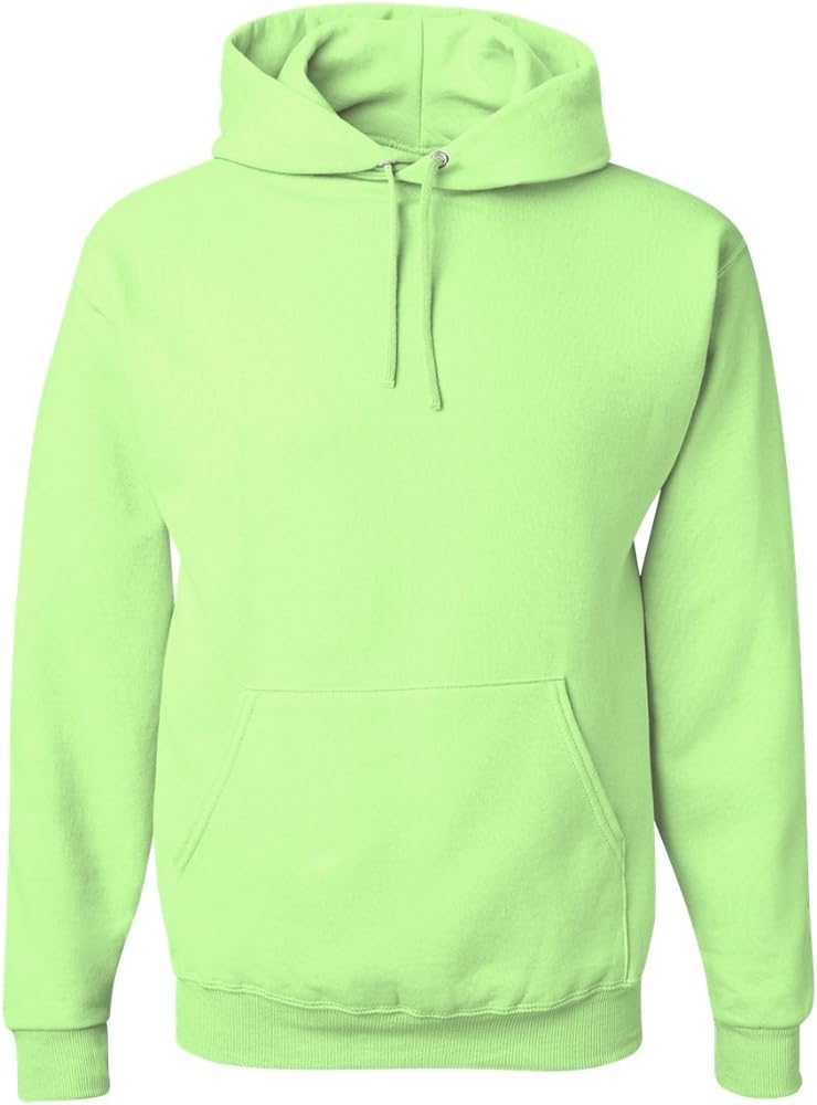 Jerzees Men's NuBlend Hooded Pullover Sweatshirt, Medium, Neon Green