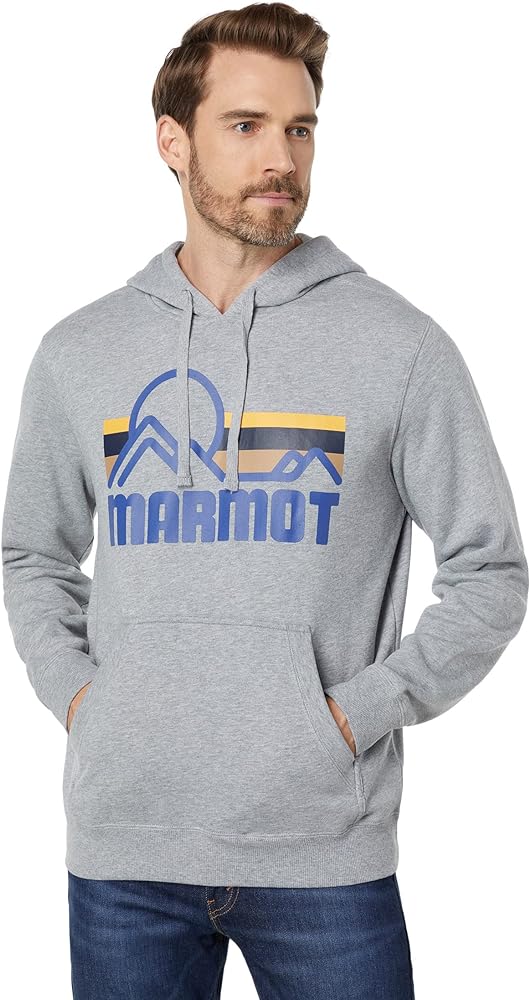 MARMOT Men's Coastal Hoody - Hooded Sweatshirt with Screen Printed Graphic, Jersey Lined Hood and Kangaroo Pocket