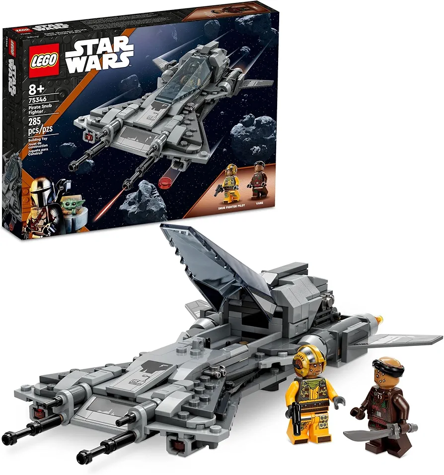 Lego Star Wars Pirate Snub Fighter 75346 Buildable Starfighter Playset Featuring Pirate Pilot and Vane Characters from The Mandalorian Season 3, Birthday Gift Idea for Boys and Girls Ages 8 and up