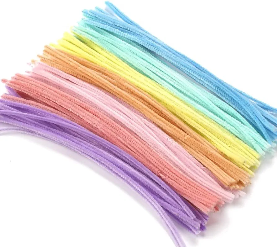 100 PCS Pipe Cleaners Craft Supplies Multi-Color Chenille Stems for Art and Craft Projects Creative DIY Decorations (02)