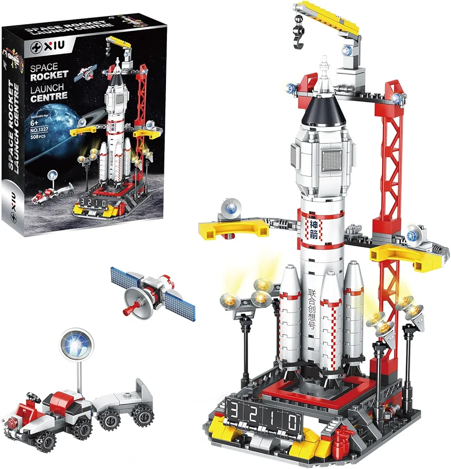 XIU Space Exploration Shuttle building set Toys,Space rocket Building Toys for Kids ，Montessori Educational Toy for Boys Girls Kids 6 8 10 12 14+(508pcs)