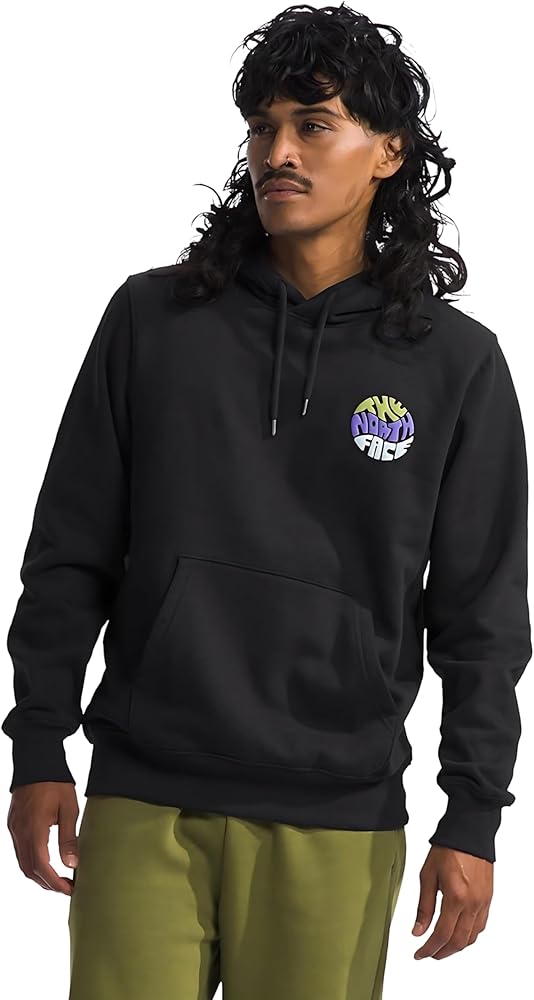 THE NORTH FACE Men's Brand Proud Hoodie, TNF Black/Optic Violet, X-Large