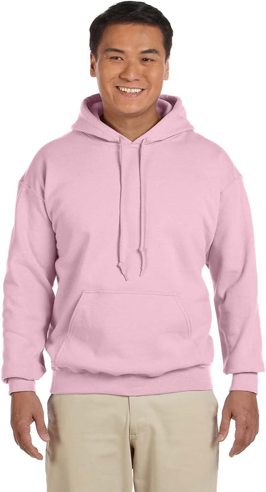 Gildan Men's Pouch Pocket Hooded Sweatshirt, Light Pink, 4XL