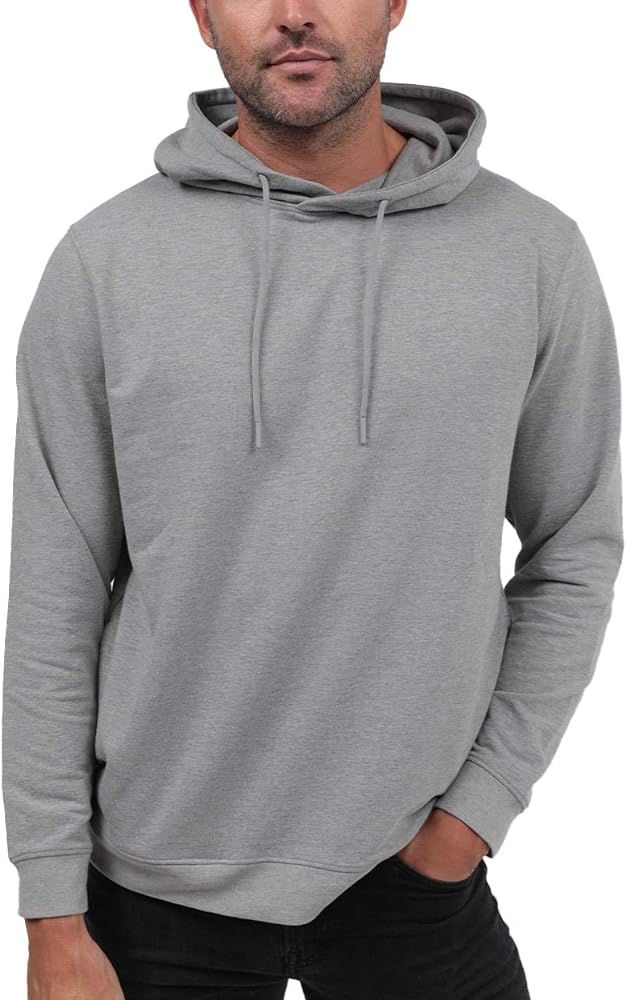 INTO THE AM Premium Pullover Hoodies for Men - Soft French Terry Fleece Sweatshirts S - 2XL