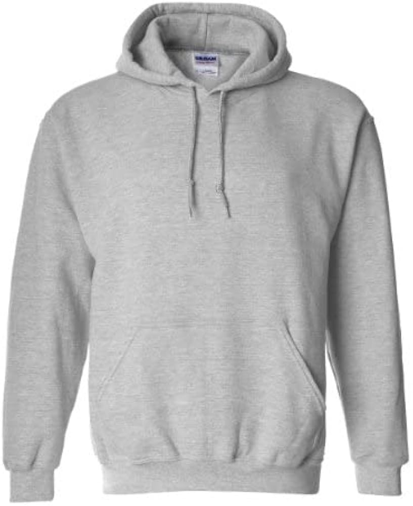 Gildan Men's Fleece Hooded -Sweatshirt, Style G18500 Heather Grey