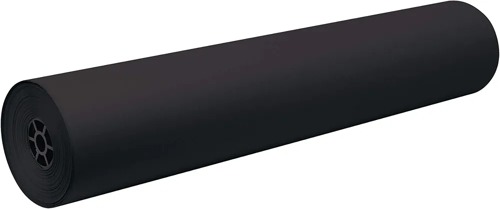 Pacon 101209 Decorol Flame Retardant Art Rolls, 40 lb, 36" x 1000 ft, Black