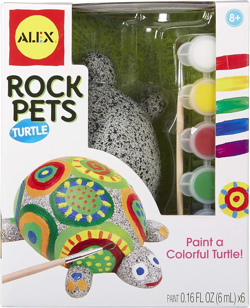 Alex Toys: Rock Pets Turtle, Kids Art and Craft Activity, Create a Pet that Rocks, Great Rainy Day Activity, For your Garden or Room, For Ages 8 and up