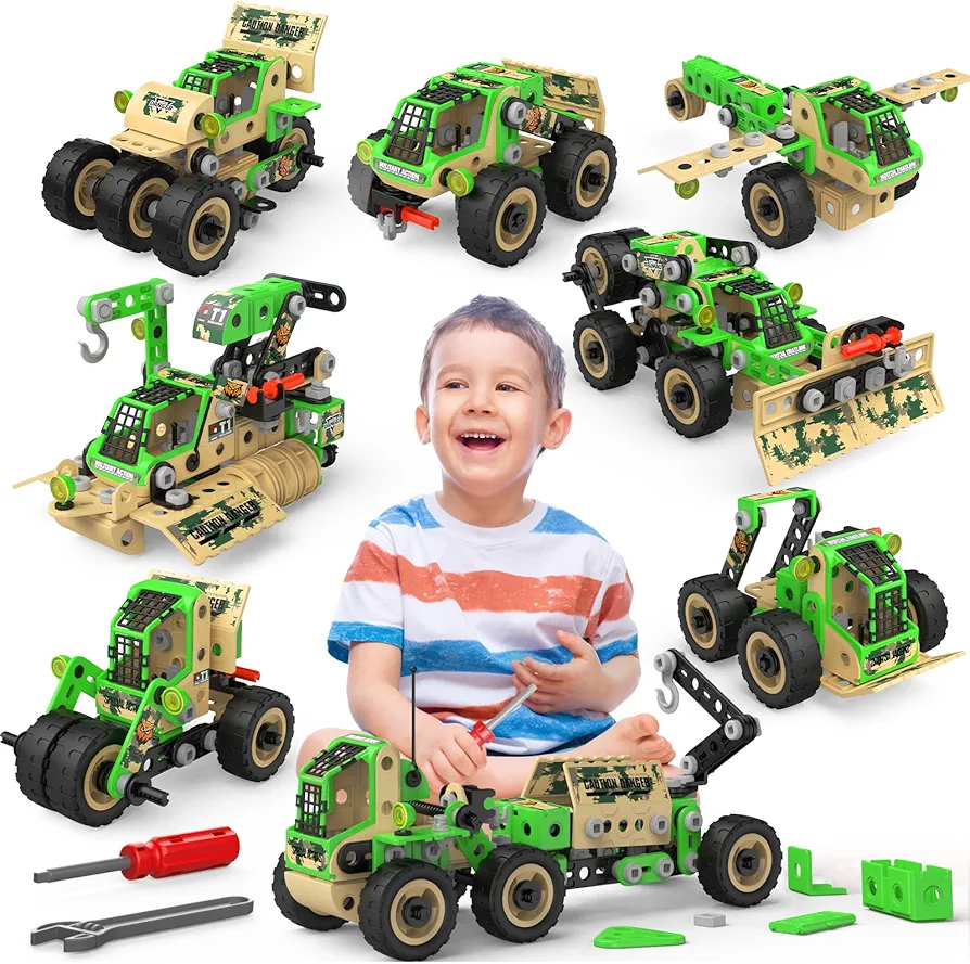 229PCS STEM Building Toys for kids Ages 4-8 5-7, STEM Toys for 5 6 7 8 9 + Year Old Boys, Educational Building Toys for Kids, Construction Set Erector Sets STEM Projects Birthday Gifts for Kids