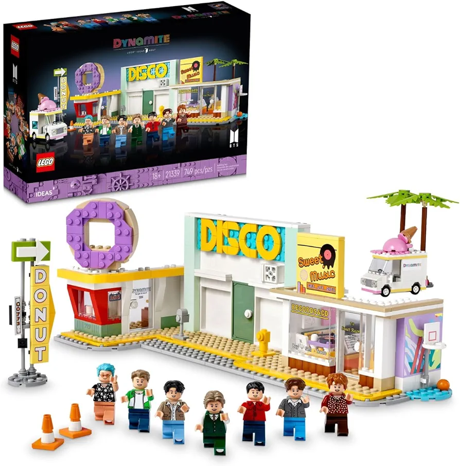 LEGO Ideas BTS Dynamite 21339 Model Kit for Adults, Gift Idea for BTS Fun with 7 Minifigures of The Famous K-pop Band, Features RM, Jin, SUGA, j-Hope, Jimin, V and Jung Kook