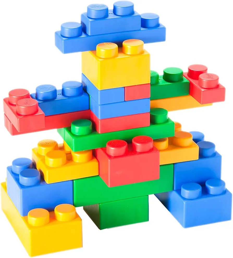 UNiPLAY Mix Soft Building Blocks - 34-Piece Set for Infant Early Learning, Cognitive Development, and Toddler Creative Play - Ages 3 Months+