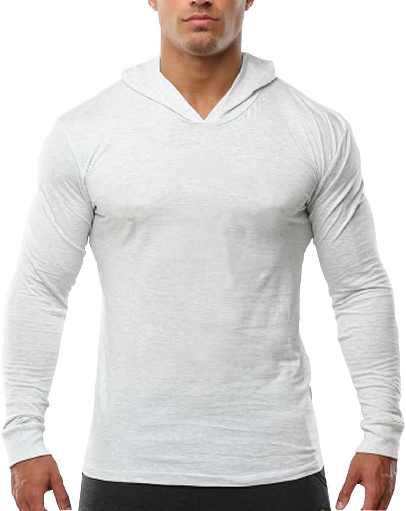 palglg Men's Bodybuilding Tapered Slim Fit Sweatshirts Active Hoodies