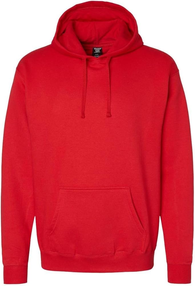 Hanes Mens Perfect Fleece Hooded Sweatshirt, 2XL, Athletic Red