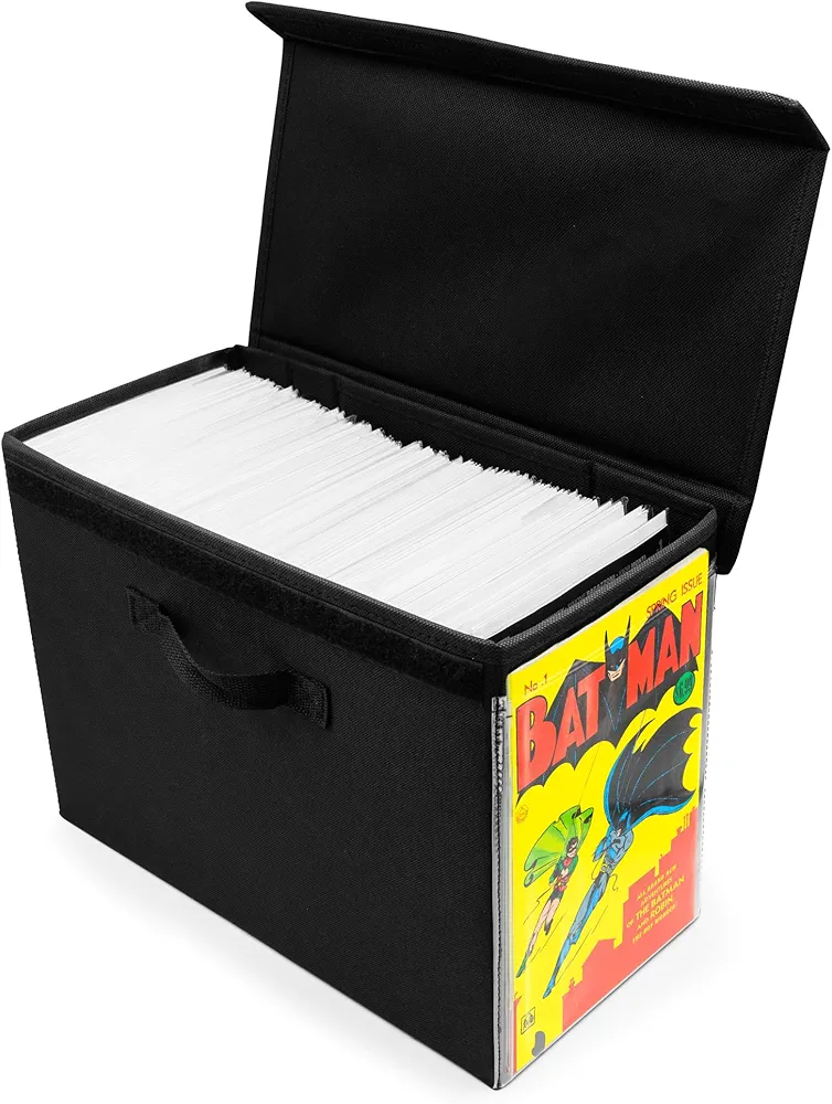 Comic Book Storage Box [Patent Pending] - Flip Top…