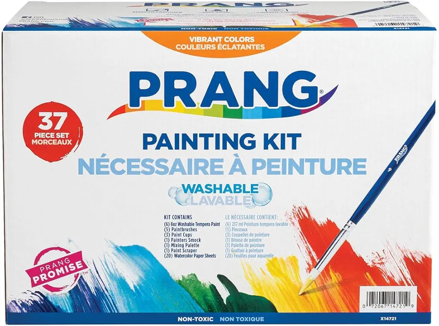 Prang Washable Tempera Paint Kit, Kit of 37 Pieces