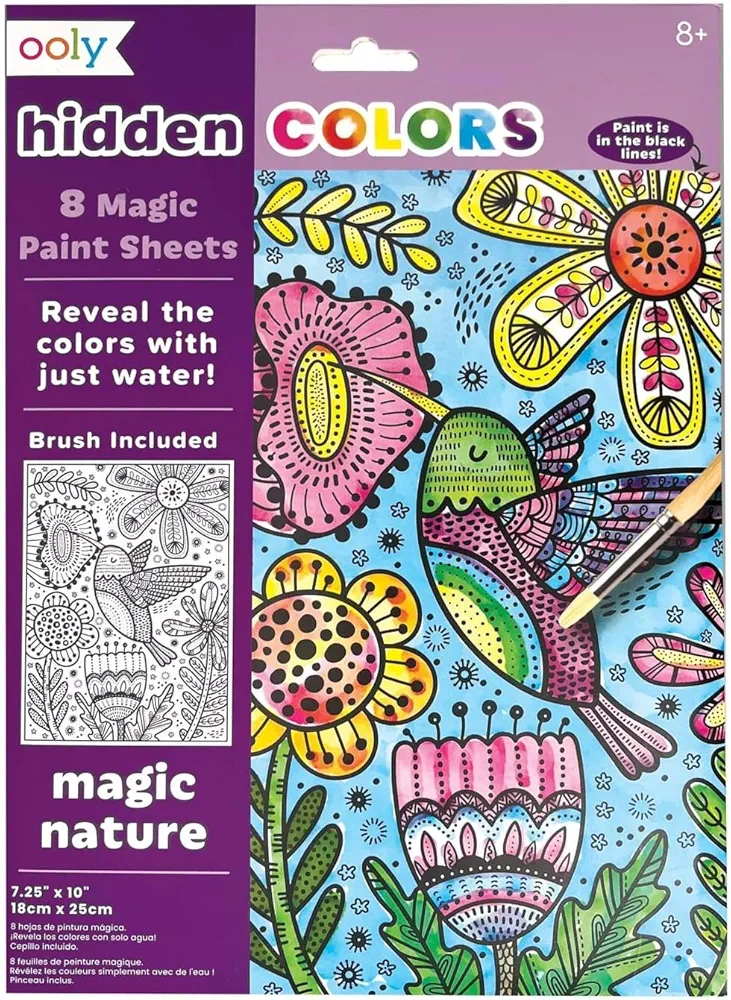 Hidden Colors Magic Paint Sheets (9 PC Set)- Magic Nature