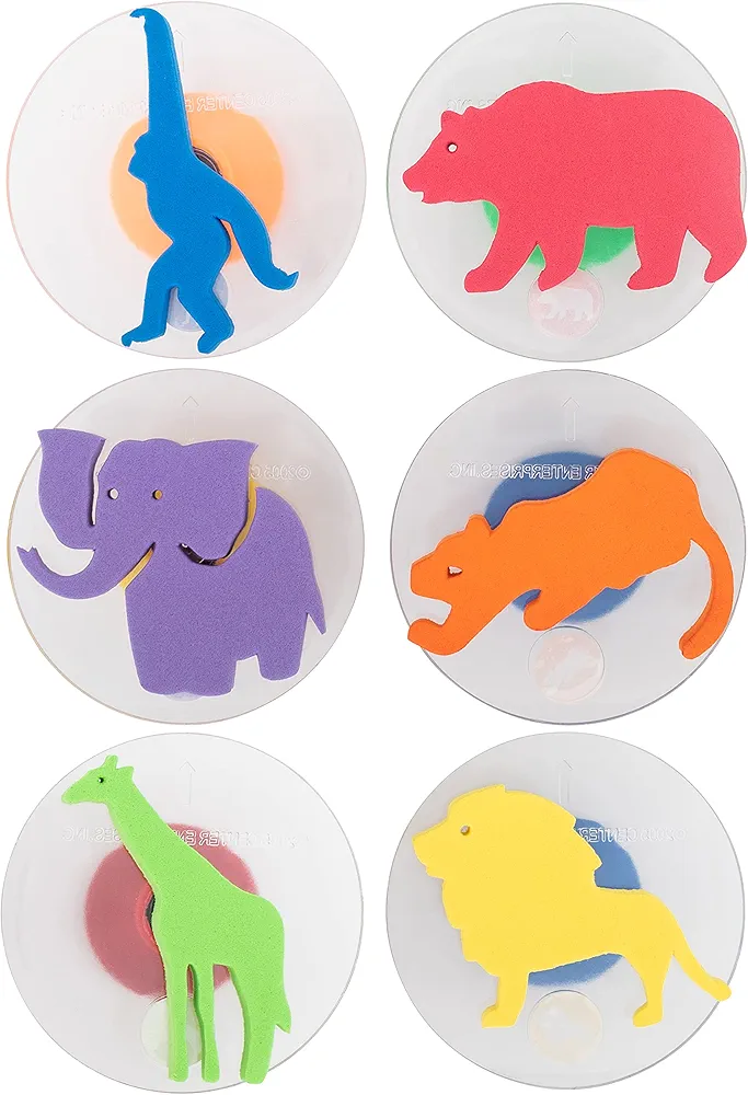 READY 2 LEARN Giant Stampers - Wild Animals - Set of 6 - Easy to Hold Foam Stamps for Kids - Arts and Crafts Stamps for Displays, Posters, Signs and DIY Projects