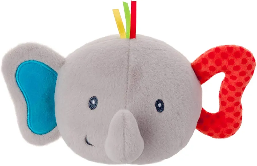 Gund Baby Flappy Elephant Silly Sounds Light Up Plush Ball, Gray, 6"