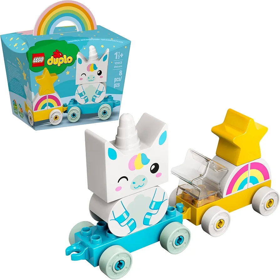 LEGO DUPLO My First Unicorn 10953 Pull-Along Unicorn for Young Kids; Great Toy for Imaginative Learning through Play, New 2021 (8 Pieces)