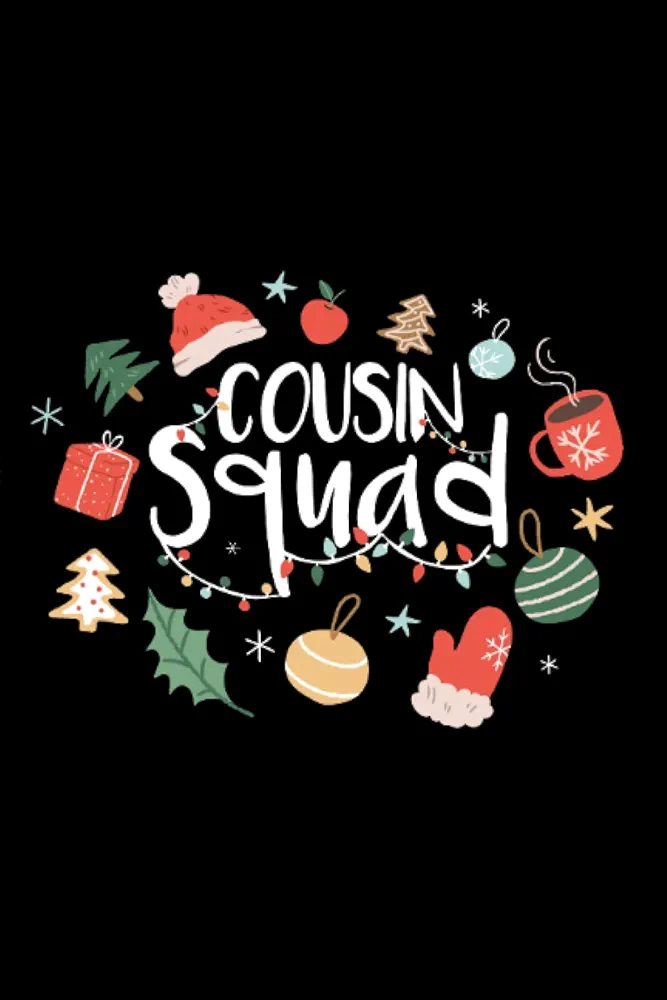 Cousin Squad Christmas New Year Gifts Tree Happy Fun: Hangman Puzzles | 110 Game Sheets | Mini Game | Clever Kids | 6 X 9 In | 15.24 X 22.86 Cm | Single Player | Funny Great Gift