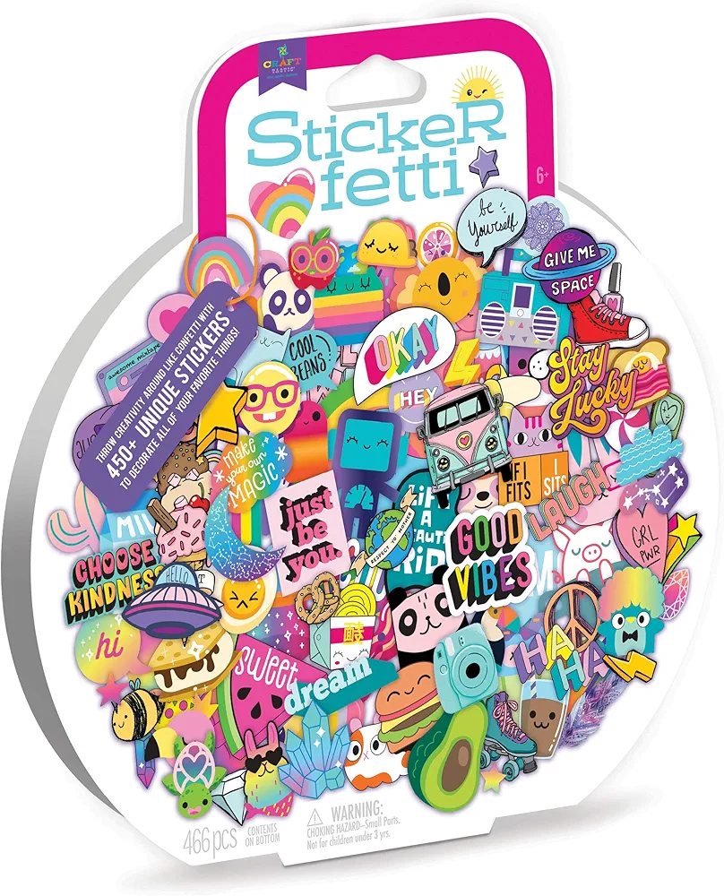 Craft-tastic – Stickerfetti – Cute & Trendy VSCO Stickers for Kids and Teens – Decorate Notebooks, Phones, Laptops, and More!