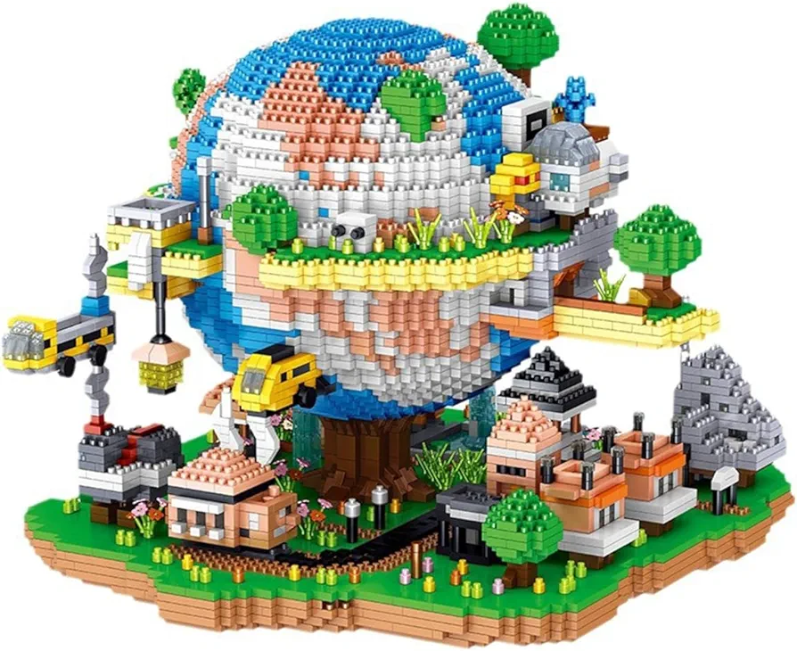 Architecture Global Village Micro Building Blocks Set（5452PCS） - Architectural Model Toys Gifts for Kid and Adult