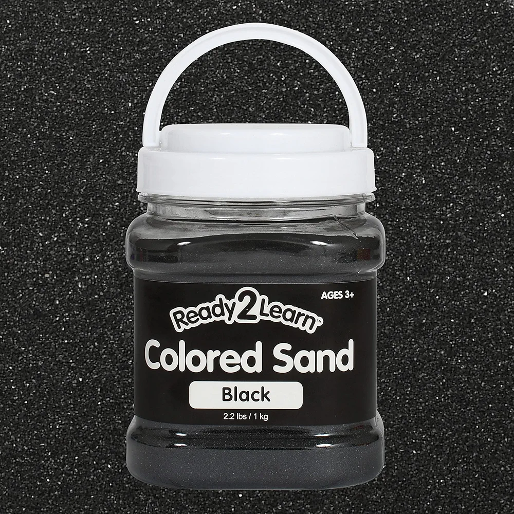 READY 2 LEARN Colored Sand - Black - 2.2 lbs - Play Sand for Kids - Perfect for Wedding Unity Ceremonies, Crafts, Sensory Bins and Vase Filler