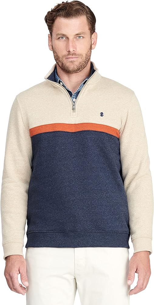 IZOD Men's Advantage Performance Quarter Zip Fleece Pullover Sweatshirt