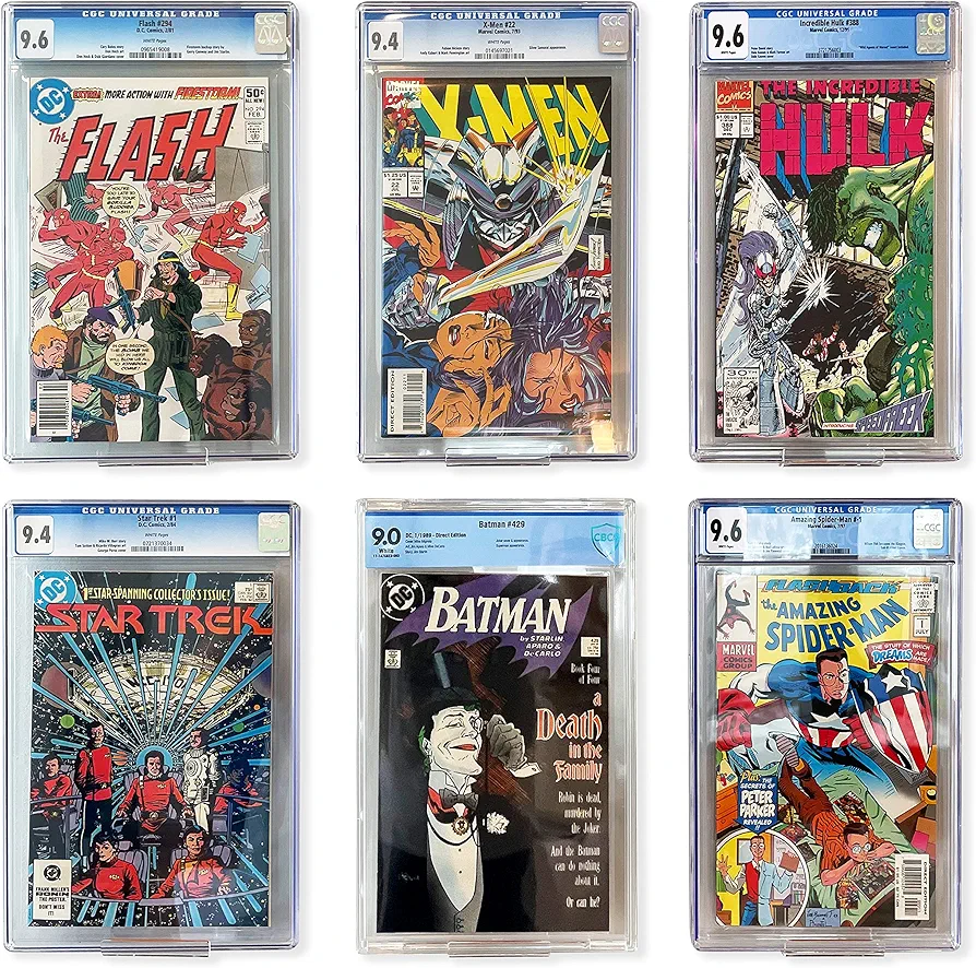 Clear Floating Shelves (Wall Mounted) for Displaying Comic Books (Set of 6)