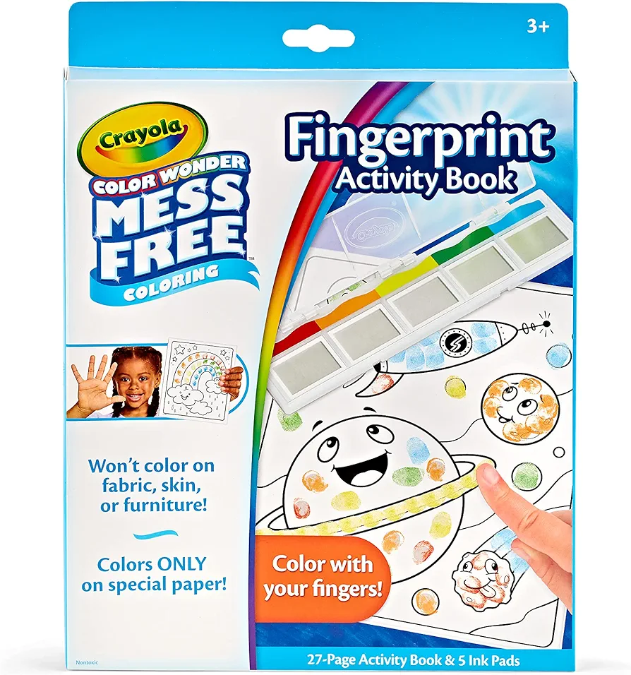 Crayola Color Wonder Mess Free Fingerprint Ink Painting Activity Set, Finger Painting Alternative, Toddler Coloring, Gift, 3+