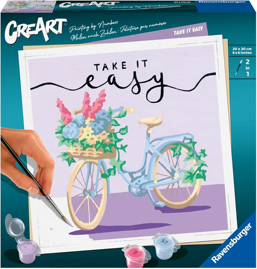 Ravensburger Take it Easy Paint by Numbers Kit for Adults - 20099 - Painting Arts and Crafts for Ages 12 and Up