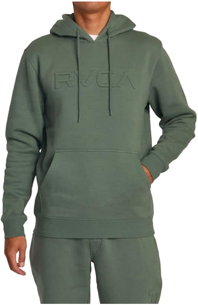 RVCA mens Big Rvca Embossed Pullover Hoodie