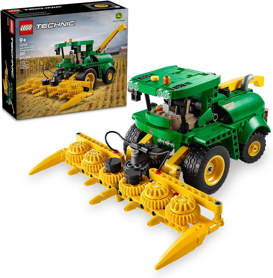 LEGO Technic John Deere 9700 Forage Harvester Tractor Toy, Buildable Farm Toy for Imaginative Play, Kids Truck Gift for Boys and Girls Ages 9 and Up who Love Farming Vehicles, 42168