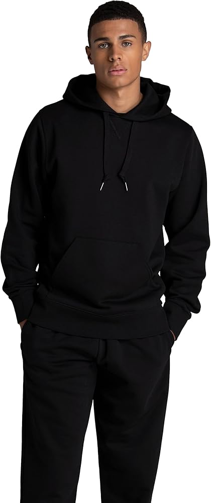 Fruit of the Loom Men's Crafted Comfort Fleece Crewneck Sweatshirts & Pullover Hoodies, Super Soft Cotton Blend, Sizes S-2X, Black, Large