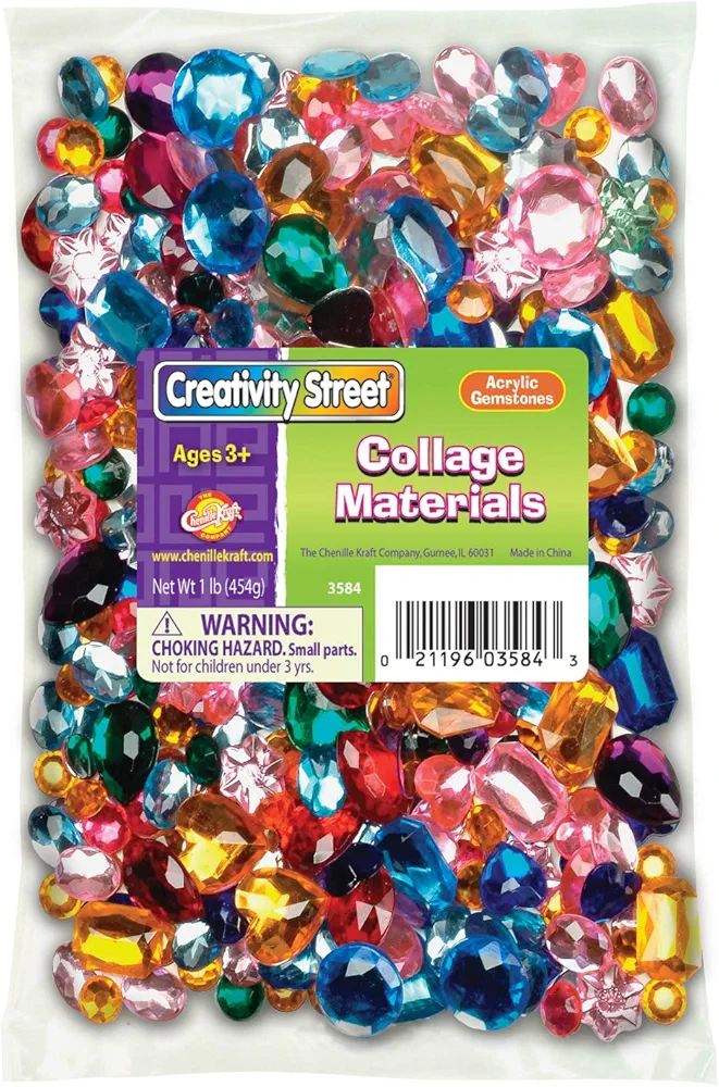 Creativity Street Chenille Kraft Acrylic Gemstones Classpack