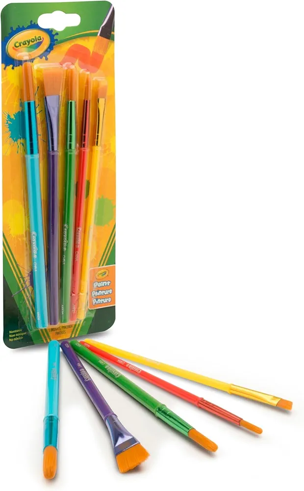 Crayola; Paint Brush Set; 5 ct.; Arts and Crafts, Variety of Shapes and Sizes