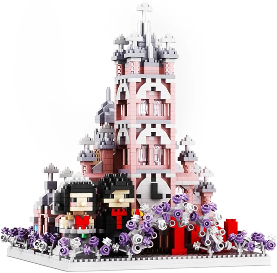 Architecture Pink Church Micro Building Blocks Set（2550PCS）-Building and Architecture Toys Gifts for Kid and Adult